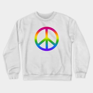 Rainbow Peace Symbol Crewneck Sweatshirt